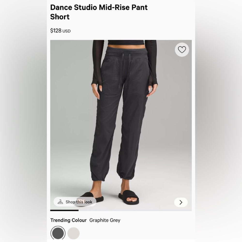 NewAuthenthic Lululemon Dance Studio Graphite Grey Mid-Rise joggers Pants 6 $128